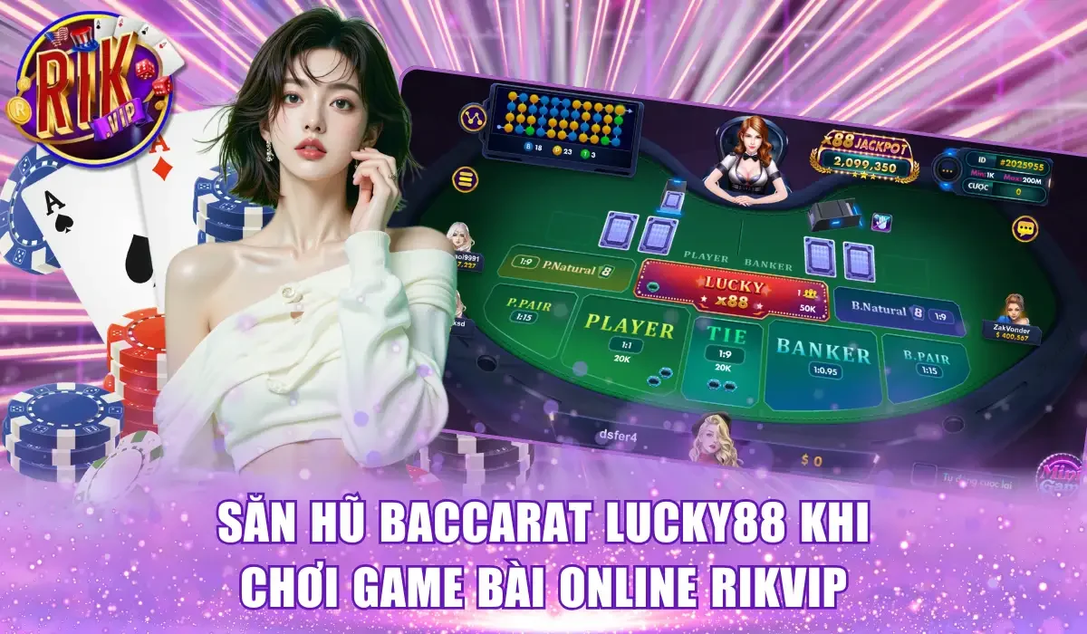 Săn hũ Baccarat Lucky88 khi chơi game bài online RikVip